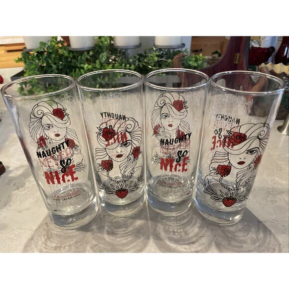 Tequila Rose Strawberry Cream Naughty Never Tasted So Nice Collins Glass MINT! - Picture 5 of 10